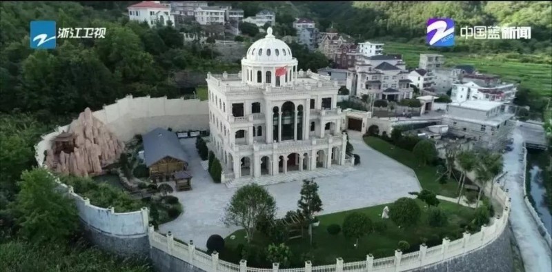 浙江溫州全石材別墅造價上億，卻因違建被拆除