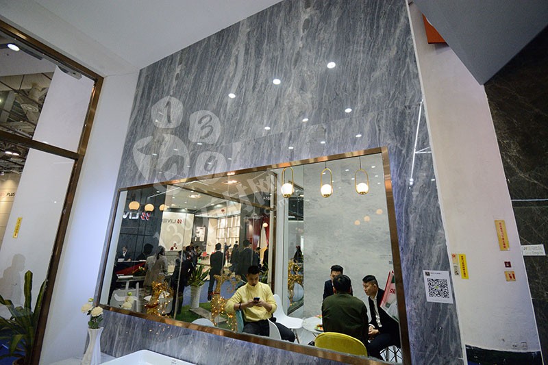 2019年廈門石材展輕奢風(fēng)格大理石裝飾的展館 南輝大理石
