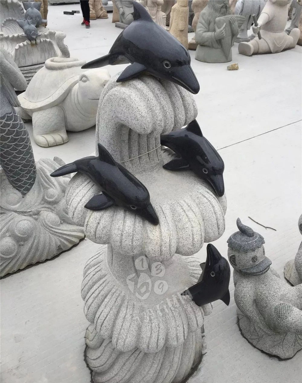 漁業石雕主題海洋生物館 寓意生動形象 栩栩如生