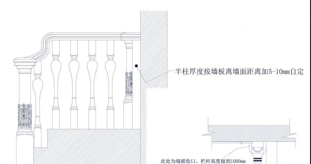 石材裝飾知識：大理石樓梯護墻板怎么設計？