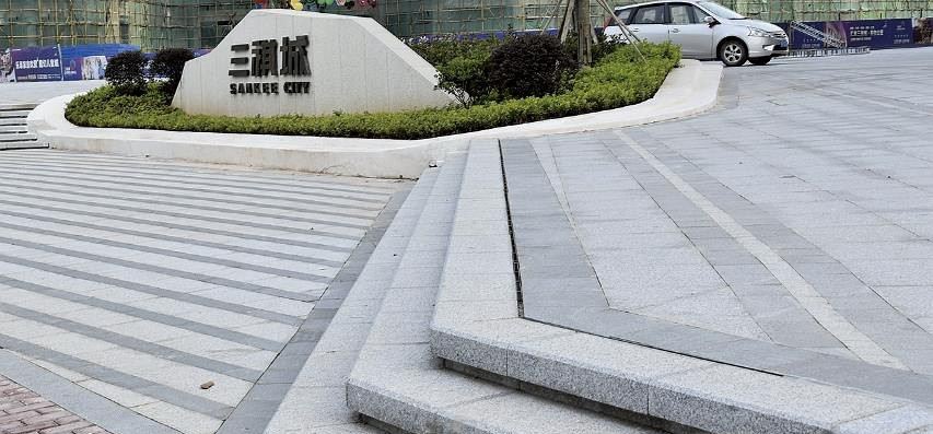 【麻城盛鑫石材】主營湖北芝麻白603、芙蓉白602、外墻干掛、地鋪、路沿石等異形板材