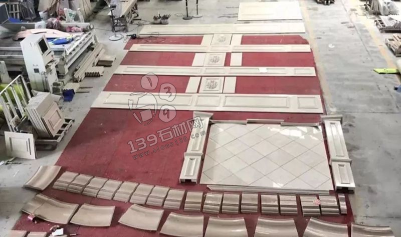 奧特曼米黃大理石羅馬背景墻排版過(guò)程賞析！