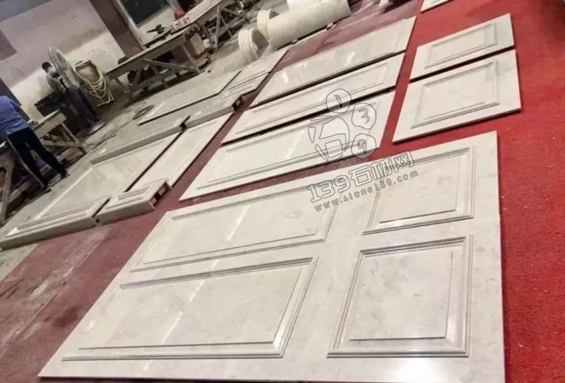 奧特曼米黃大理石羅馬背景墻排版過(guò)程賞析！